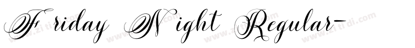 Friday Night Regular字体转换